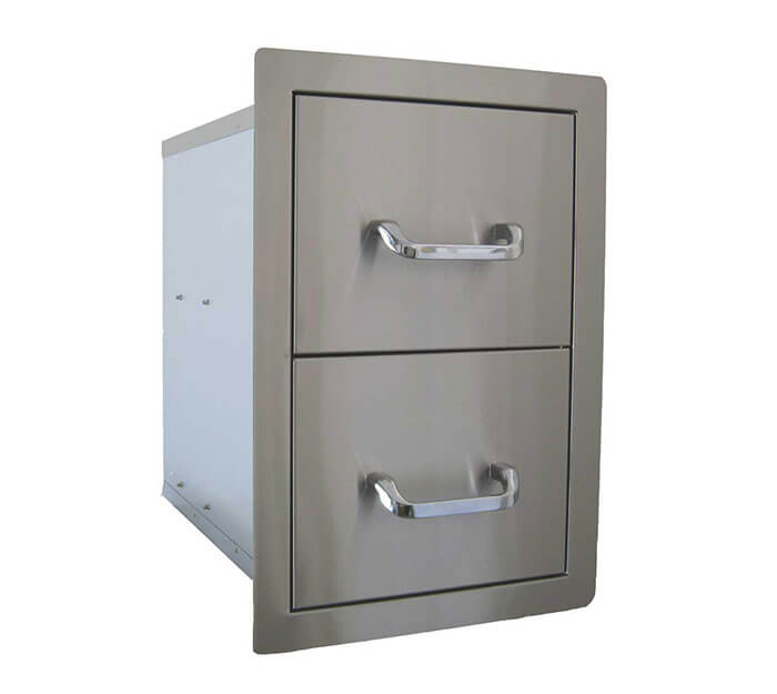 Stainless Steel Double Drawer