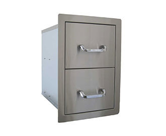 Stainless Steel Double Drawer