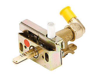 Gas Burner Copper 90 Degree (Right Angle) Valve with Stem: ISV-05 Model